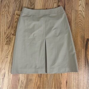 Ann Taylor Pencil Skirt Gray Pleated Zipper 4